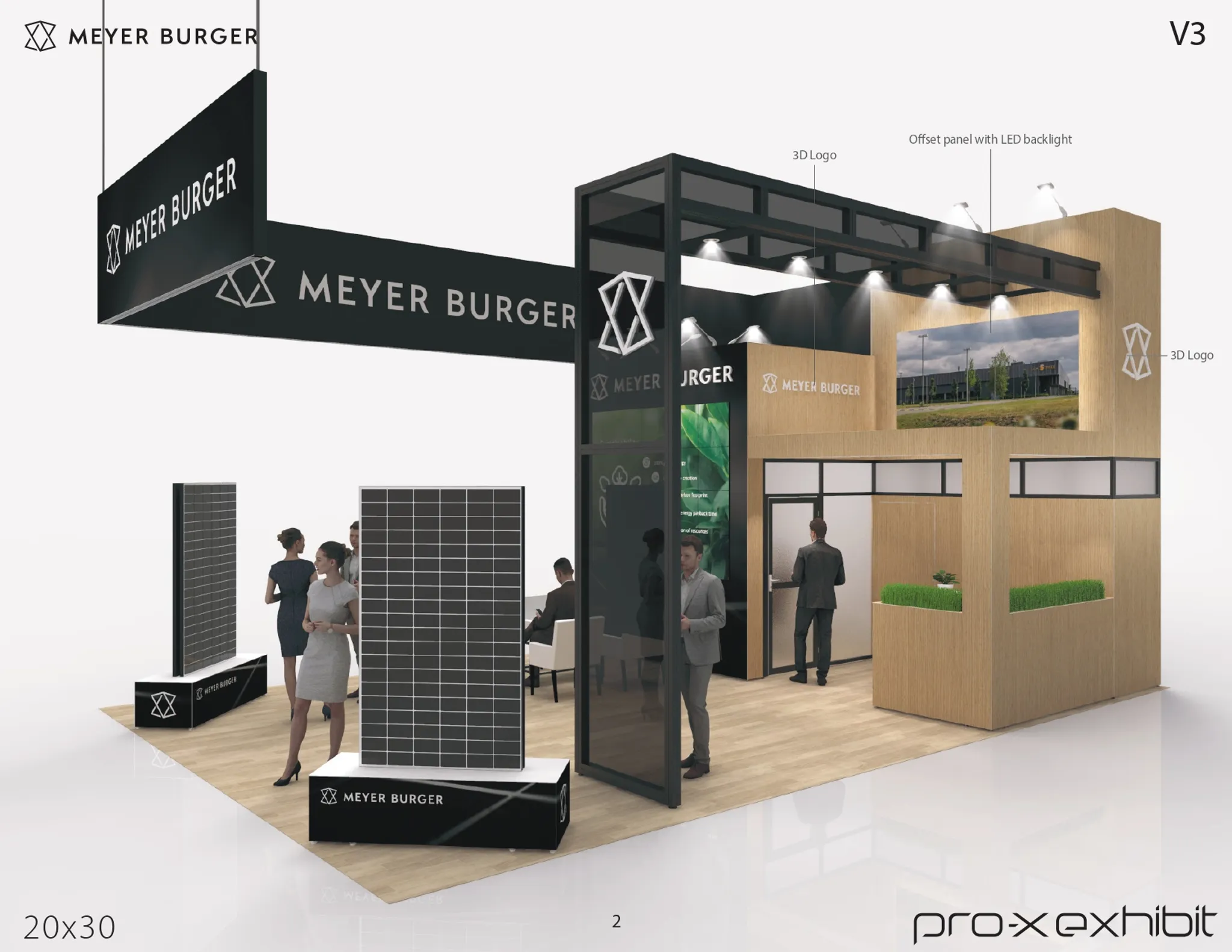 20x30 Péninsule booth design by Pro-X Exhibits